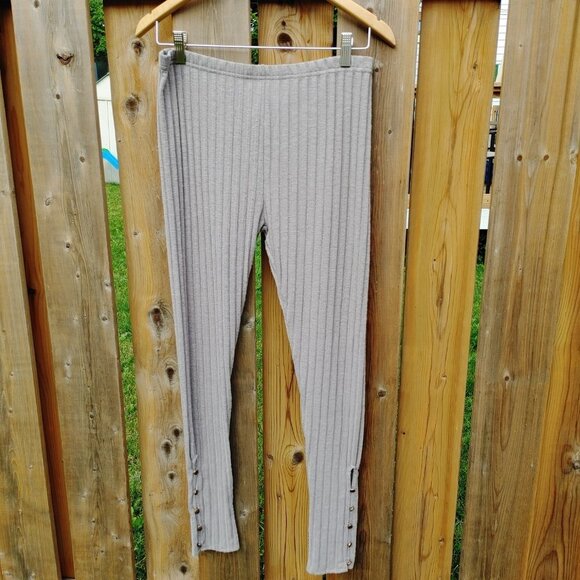 BEARPAW GREY Leggings/Base Layer Women's Size Large Ankle Detail - Picture 4 of 7